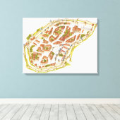 Carcassonne Frankreich Luftbild Leinwanddruck (Insitu (Holzboden))