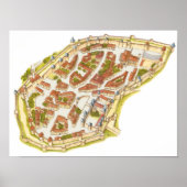 Carcassonne Frankreich Luftbild Poster (Vorne)