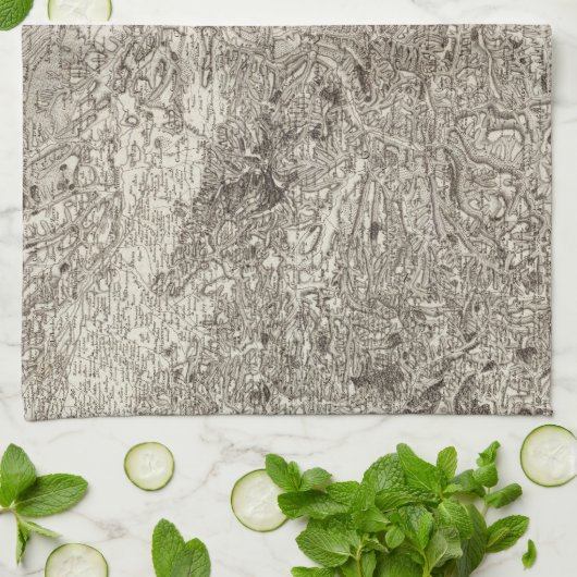 Carcassonne Geschirrtuch (Gefaltet)