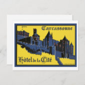 Carcassonne Hotel de la Cite Postkarte (Vorne/Hinten)