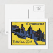 Carcassonne Hotel Postkarte (Vorne/Hinten)