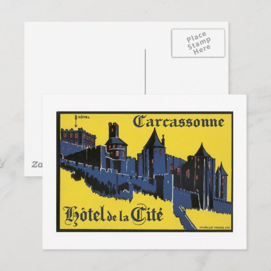 Carcassonne Postkarte (Vorne/Hinten)