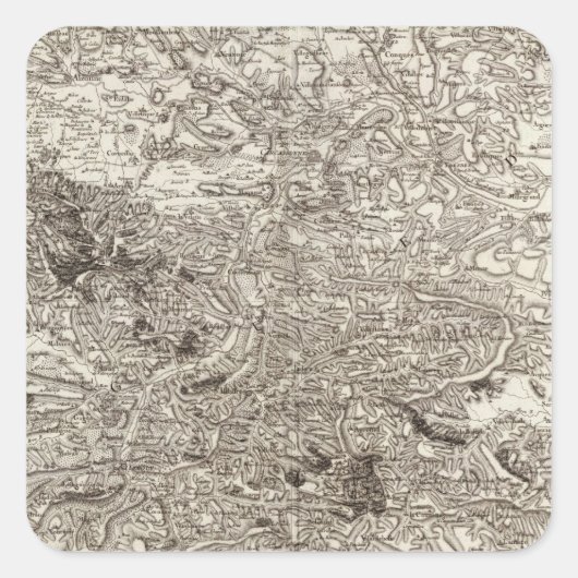 Carcassonne Quadratischer Aufkleber (Vorderseite)