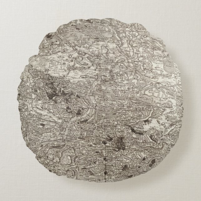 Carcassonne Rundes Kissen (Vorderseite)