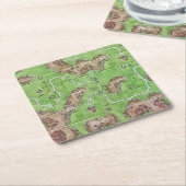 Carcassonne Tile Rechteckiger Pappuntersetzer (angewinkelt)