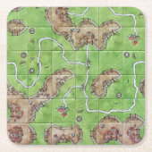 Carcassonne Tile Rechteckiger Pappuntersetzer (Vorderseite)