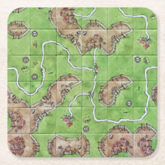 Carcassonne Tile Rechteckiger Pappuntersetzer