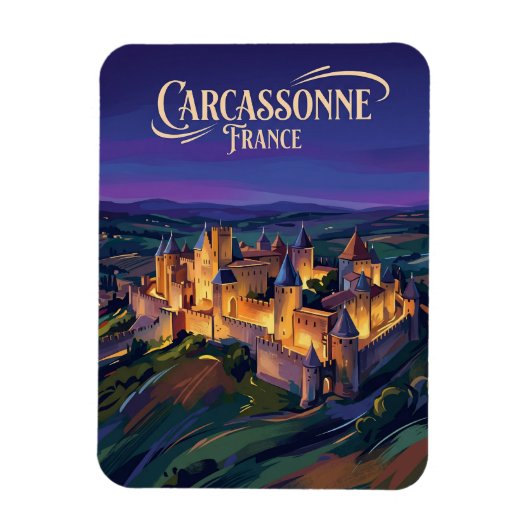 Carcassonne Zitadelle Frankreich Magnet (Vertikal)
