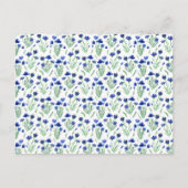Card (10,8 x 14,2 cm) - Blue Floral Pattern Postkarte (Vorderseite)