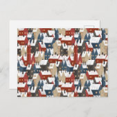 Card (10,8 x 14,2 cm) - Christmas Pattern Postkarte (Vorne/Hinten)