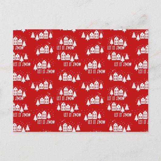 Card (10,8 x 14,2 cm) - Christmas Pattern Postkarte (Vorderseite)