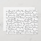 Card (10,8 x 14,2 cm) - Christmas Pattern Postkarte (Vorne/Hinten)