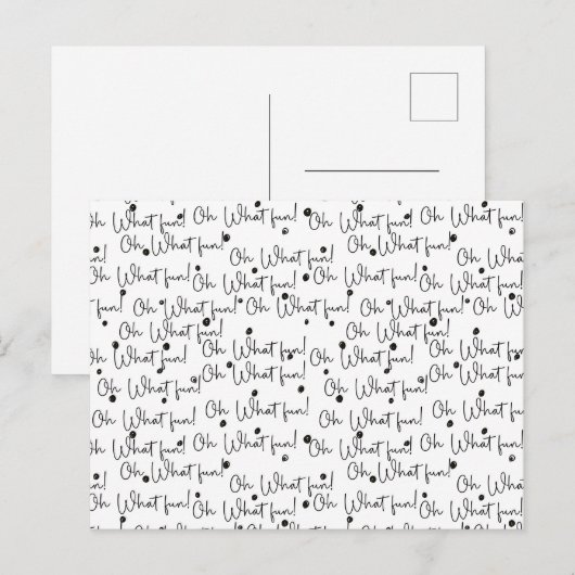 Card (10,8 x 14,2 cm) - Christmas Pattern Postkarte (Vorne/Hinten)