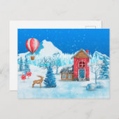 Card (10,8 x 14,2 cm) - Christmas Scene Postkarte (Vorne/Hinten)