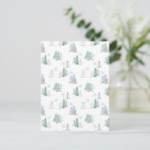 Card (10,8 x 14,2 cm) - Christmas Trees Pattern Postkarte (Stehend Vorderseite)