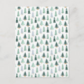 Card (10,8 x 14,2 cm) - Christmas Trees Pattern Postkarte (Vorderseite)