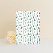Card (10,8 x 14,2 cm) - Christmas Trees Pattern Postkarte