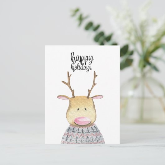 Card (10,8 x 14,2 cm) - Deer Postkarte (Stehend Vorderseite)