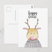 Card (10,8 x 14,2 cm) - Deer Postkarte (Vorne/Hinten)