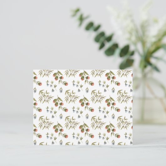 Card (10,8 x 14,2 cm) - Floral Pattern Postkarte (Stehend Vorderseite)