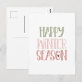 Card (10,8 x 14,2 cm) - Happy Winter Season Postkarte (Vorne/Hinten)