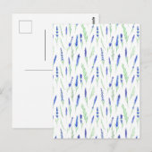 Card (10,8 x 14,2 cm) - Lavender Pattern Postkarte (Vorne/Hinten)