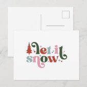 Card (10,8 x 14,2 cm) - Let It Snow Postkarte (Vorne/Hinten)