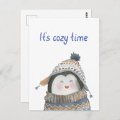 Card (10,8 x 14,2 cm) - Little Penguin Postkarte (Vorne/Hinten)