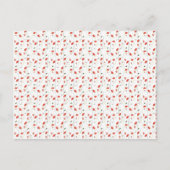 Card (10,8 x 14,2 cm) - Red Floral Pattern Postkarte (Vorderseite)