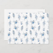 Card (10,8 x 14,2 cm) - Snow Mice Pattern Postkarte (Vorne/Hinten)