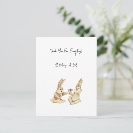 Card (10,8 x 14,2 cm) - Thank You! Postkarte (Stehend Vorderseite)