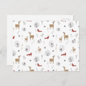 Card (10,8 x 14,2 cm) - Winter Pattern Postkarte (Vorne/Hinten)