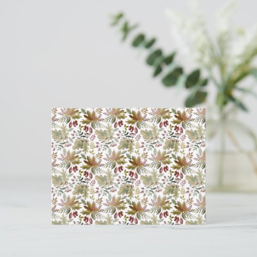 Card (10,8 x 14,2 cm) - Winter Pattern Postkarte (Stehend Vorderseite)