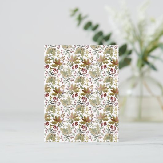 Card (10,8 x 14,2 cm) - Winter Pattern Postkarte (Stehend Vorderseite)