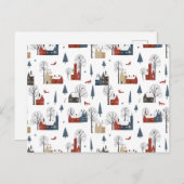 Card (10,8 x 14,2 cm) - Winter Pattern Postkarte (Vorne/Hinten)