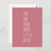 Card (10,8 x 14,2 cm) - Your Brave Little Heart Postkarte (Vorne/Hinten)