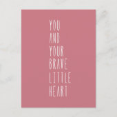 Card (10,8 x 14,2 cm) - Your Brave Little Heart Postkarte (Vorderseite)