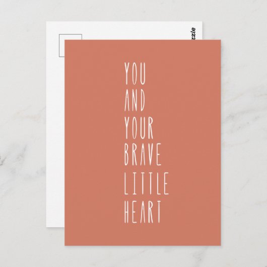 Card (10,8 x 14,2 cm) - Your Brave Little Heart Postkarte (Vorne/Hinten)