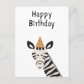 Card (10,8 x 14,2 cm) - Zebra Postkarte (Vorderseite)
