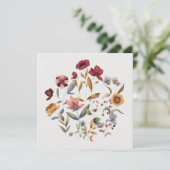 Card (13,3x13,3cm) - Flowers Karte (Stehend Vorderseite)