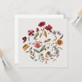 Card (13,3x13,3cm) - Flowers Karte (Vorderseite/Rückseite Beispiel)