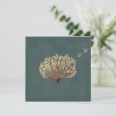 Card (13,3x13,3cm) - Tree With Birds (Stehend Vorderseite)