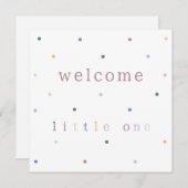 Card (13,3x13,3cm) - Welcome Little One. (Vorne/Hinten)