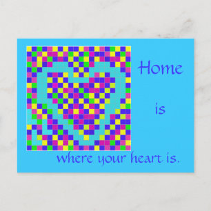 CARD.2834.4.ZUHAUSE.MOVE.POEM.TRQS ANKÜNDIGUNGSPOSTKARTE