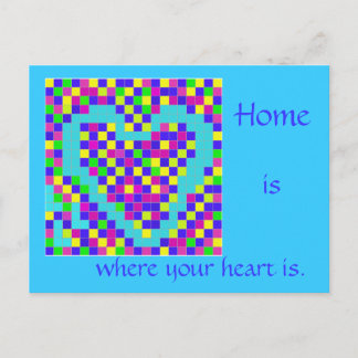 CARD.2834.4.ZUHAUSE.MOVE.POEM.TRQS ANKÜNDIGUNGSPOSTKARTE