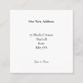 Card (6,3 cm x 6,3 cm) - New House Begleitkarte (Rückseite)