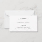 Card (8,9 x 5,1 cm) - Save The Date Mitteilungskarte (Rückseite)