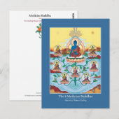 CARD 8 Medizin Buddhas Postkarte (Vorne/Hinten)