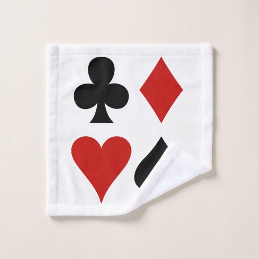 Card Anzug Design Badetücher Set (Waschlappen)