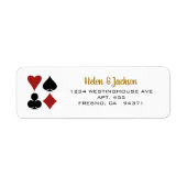 Card Anzug Gold Black Red Las Vegas Wedding (Vorne)